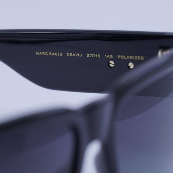 Marc Jacobs MARC 646/S 008A WJ Sunglasses Black Square Frame, Grey Lenses - Picture 5 of 10